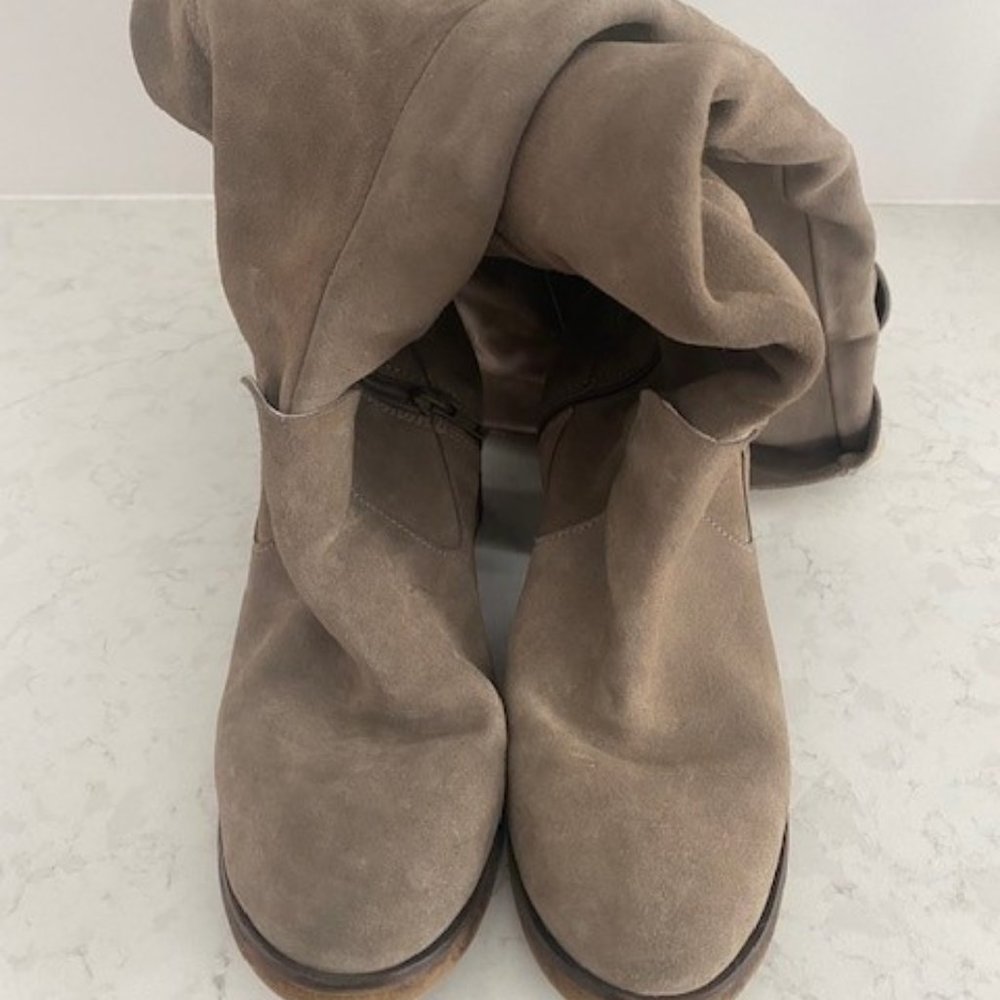Fabianelli Leather Knee high Shearling Lined Boots